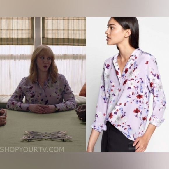 Equip­ment Essential Orchid Lilac Floral Print 100% Silk Shirt Blouse Size M - Picture 7 of 10